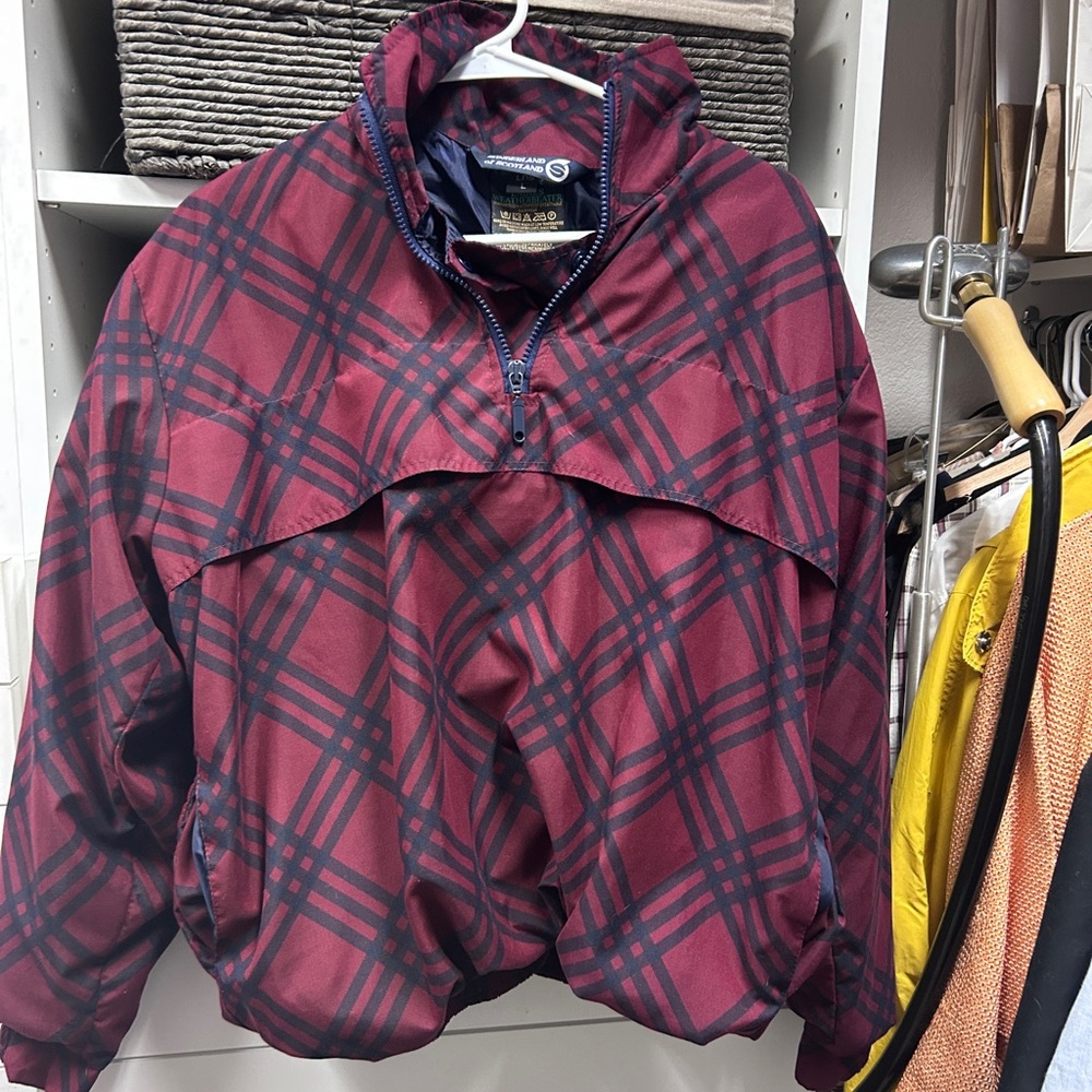 Vintage Plaid Sunderlands of Scotland Windbreaker Jacket golf